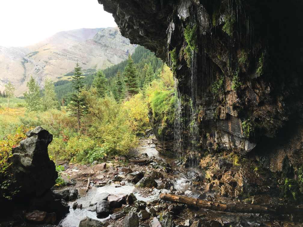 Water dripping down from above